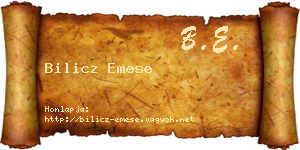 Bilicz Emese névjegykártya