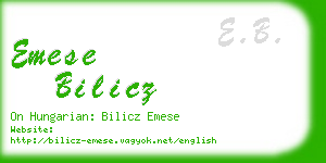 emese bilicz business card